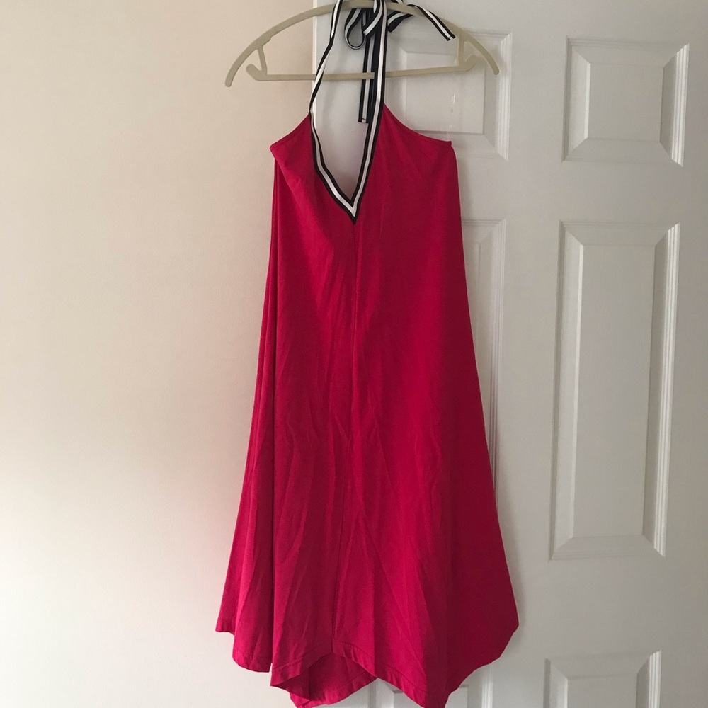 Cynthia Rowley Pink Dress w/ Black & White Halter